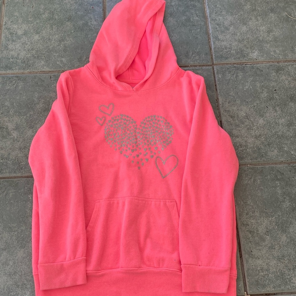 Pink cat and jack heart hoodie